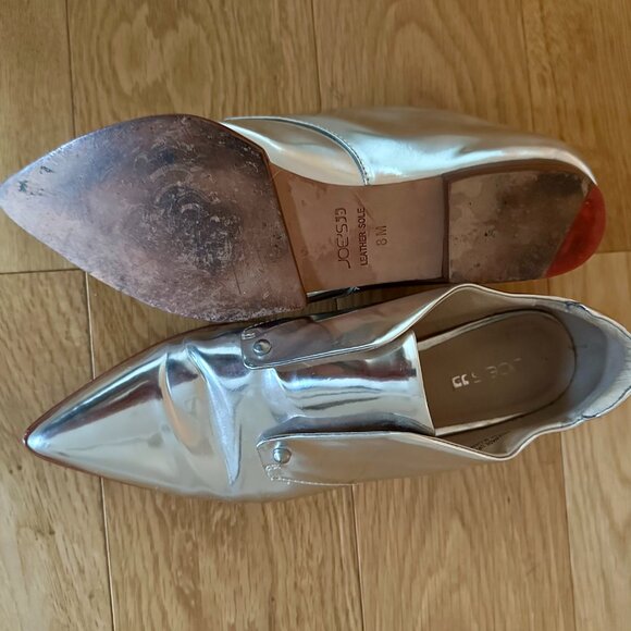Joe's Jeans metallic silver loafers - Picture 6 of 6